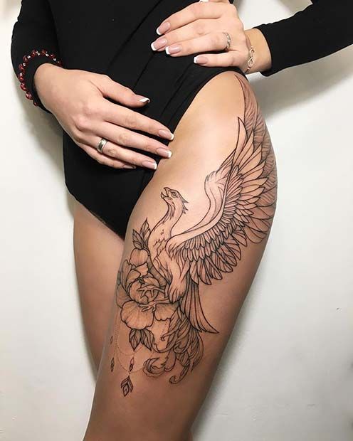 thigh tattoo women thigh tattoo women