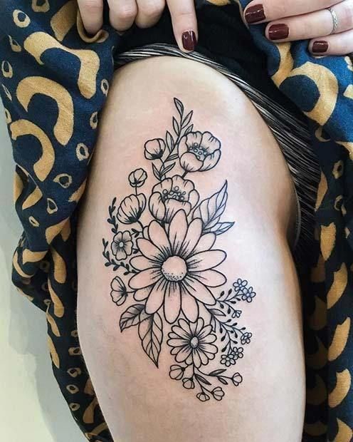 thigh tattoo women thigh tattoo women